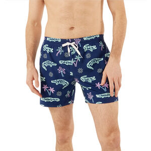 Chubbies Men The Neon Glades Quick Dry 5-1/2" Swim Trunks Navy Multi Size M